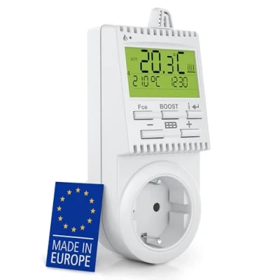 Afbeelding van Elektrobock Stekkerthermostaat TS30 voor elektrische verwarmingen RAL 9010 zuiver wit normaal