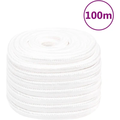Afbeelding van vidaXL Boottouw 20 mm 100 m polypropyleen volwit