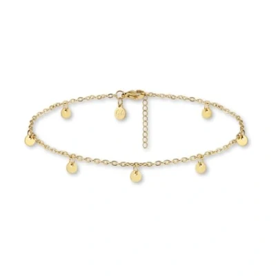 Afbeelding van Good.Designs voor dames I Enkelbandje in goud en zilver met kleine plaatjes Vrouwen Boho Juwelen (Goud)