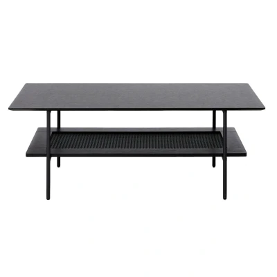 Afbeelding van Nordic Home Meya salontafel 55x110 cm zwart Hout