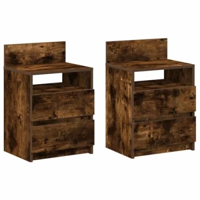 Afbeelding van vidaXL Nachtkastjes 2 st met lades 40x33x60 cm gerookt eikenkleurig