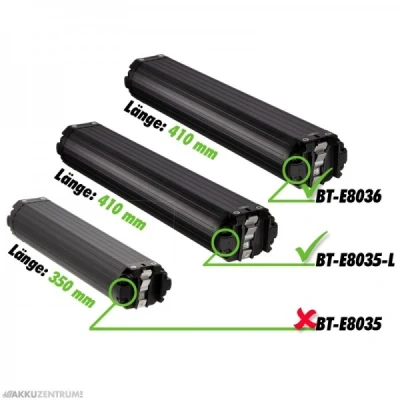 Afbeelding van E bike accu SHIMANO STEPS InTube BT E8036 36V 17,5Ah zwart (I BTE8036A) lang volledig geïntegreerd (InFrame, InTube)