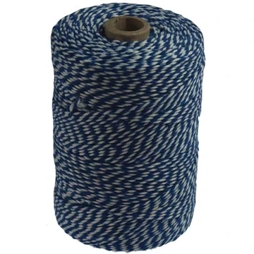 Afbeelding van Katoentouw, blauw wit, klos van 200 g, ongeveer m