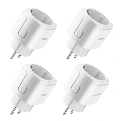 Afbeelding van UPXNBOR Smart stopcontact, 16 A Home WLAN stopcontact met stroommeting, Alexa werkt Alexa, Google Home, timer en app, afstandsbediening, geen hub nodig, alleen 2,4 GHz wifi