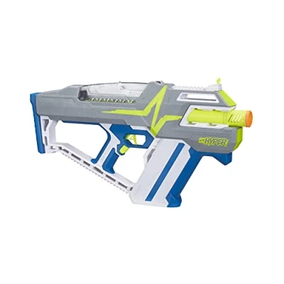 Afbeelding van Nerf Hyper, Mach 100 gemotoriseerde blaster, 80 Hyper schuimballen, bril, snelheid van 33 m/s, eenvoudig opladen, capaciteit ballen, L