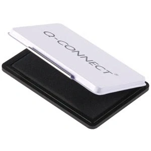 Afbeelding van Q CONNECT stempelkussen, ft 110 x 70 mm, zwart stempelkussen