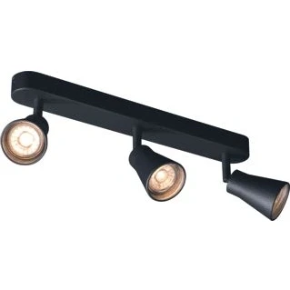 Afbeelding van Slv avo cw triple indoor wand en plafondopbouwlamp qpar51 zwart max 50w 1000892