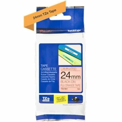 Afbeelding van Brother TZE B51 lint Zwart/Fluorescerend Oranje