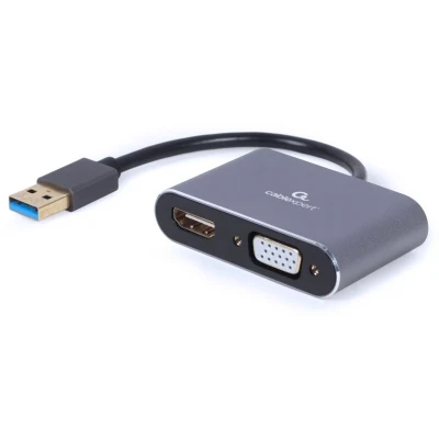Afbeelding van USB naar HDMI + VGA beeldschermadapter, space grey