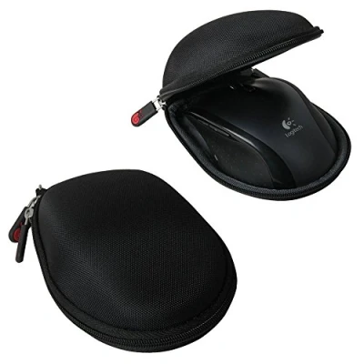 Afbeelding van Hermitshell Travel Hard EVA opbergtas beschermhoes etui draagtas tas compacte maten en karabijnhaak voor Logitech Wireless Marathon Mouse M705