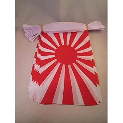 Afbeelding van Japan WOI 6 meter BUNTING Vlag 20 vlaggen 9&#039;&#039; x 6&#039;&#039; Keizerlijke Japanse STRING 15 21 cm AZ FLAG