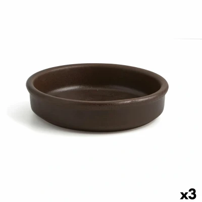 Afbeelding van Sauspan Anaflor Aardewerk Bruin Ø 21 cm (3 Stuks)