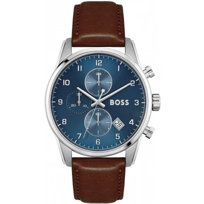 Afbeelding van HUGO BOSS heren Skymaster horloge HB1513940 in de kleur Zilver