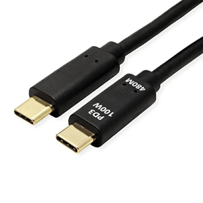 Afbeelding van VALUE USB 2.0 Kabel, CC, M/M, 100W, zwart, 3 m