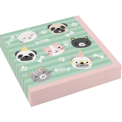 Afbeelding van Amscan Servetten Dieren 33 X Cm Papier 20 Stuks