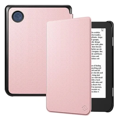 Afbeelding van Fintie hoes voor Tolino Shine Color/Shine(2024)/Shine 4 (2022) &amp; Kobo Clara Colour/Clara BW(2024)/Clara 2E(2022) eReader Ultradunne met Auto Sleep / Waak en magneetsluiting, roségoud