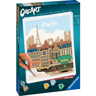 Afbeelding van Ravensburger CreArt Schilderen op Nummer Kleurrijk Parijs