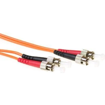 Afbeelding van ACT RL1505 Glasvezel Duplex Patchkabel LSZH Multimode 50/125 OM2 ST Connectoren 5 meter