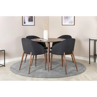Afbeelding van Svea Sano ronde eettafel ø100 cm walnoot Hout