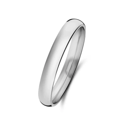 Afbeelding van Lucardi Dames Stalen Ring 3mm Staal Zilverkleurig 17 / 53 mm