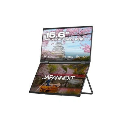Afbeelding van JAPANNEXT Dual Portable Monitor 15,6 (x2) IPS Full HD (1920x1080) Ingebouwde luidsprekers HDMI (x1) USB C Aansluiting 2 jaar garantie JN DMD IPS156F