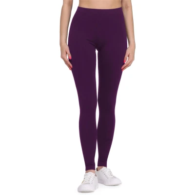Afbeelding van Bellivalini BLV BLV50 147 LE Dames Leggings Sport Vrijetijdsbroek Lang Viscose Sporbroek Yogabroek Pruim XS