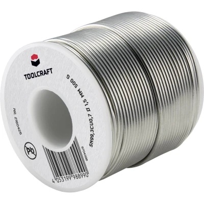 Afbeelding van TOOLCRAFT Soldeertin, loodvrij Spoel Sn99,3Cu0,7 ROL1 500 g 1.5 mm