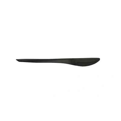 Afbeelding van Mes IEZZY herbruikbaar CPLA 190mm 50 stuks zwart