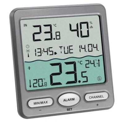 Afbeelding van TFA Dostmann VENICE Funk Pool Thermometer Zwembadthermometer Antraciet