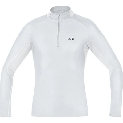 Afbeelding van GORE WEAR M WINDSTOPPER Base Layer Thermo shirt met opstaande kraag, voor heren, lichtgrijs/wit, S, 100325