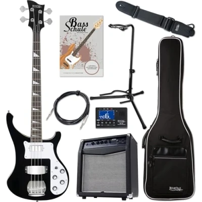 Afbeelding van Rocktile Pro RB 400B Blackbird Elektrische basgitaar, zwart Super Set