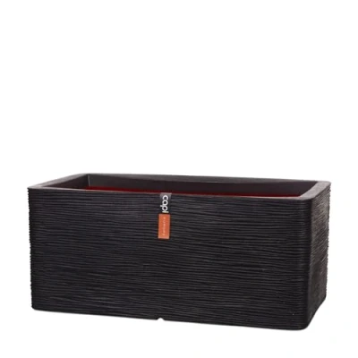 Afbeelding van Bak rechthoek Rib NL 73x39x32 zwart Capi Europe