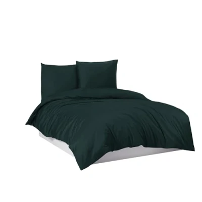 Afbeelding van Mixibaby Beddengoed, bedgarnituur, dekbedovertrek, 100% katoen, 135x200, 155x220, 200x220, 200x200. Kleur: donkergroen. Afmetingen: 200 x 220 cm