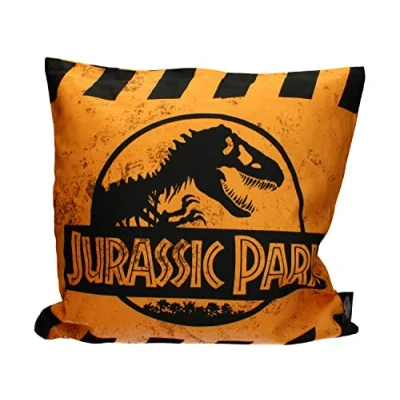 Afbeelding van JURASSIC PARK Caution Logo Coussin &#039;40x40x1cm&#039;