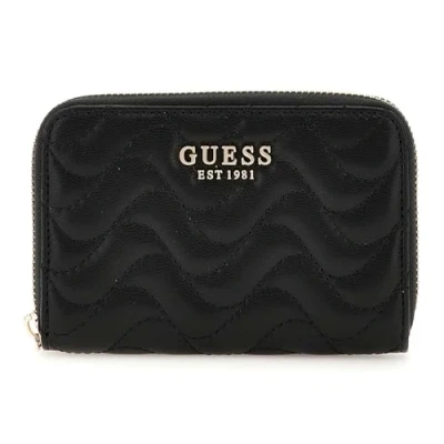 Afbeelding van GUESS Portemonnee Melisandra SLG Medium Zip Around Wallet Black Zwart