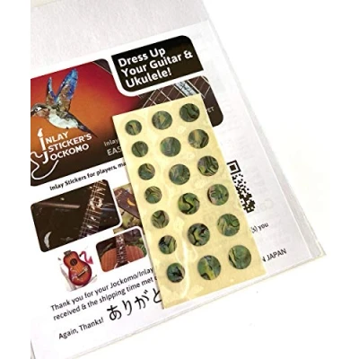 Afbeelding van Inlay Sticker Fret Markers voor Gitaren &amp; Bas Custom Dots Abalone Green