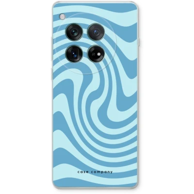 Afbeelding van Case Company® hoesje geschikt voor OnePlus 12r Swirl Blauw Soft Cover Telefoonhoesje Bescherming aan alle Kanten en Schermrand