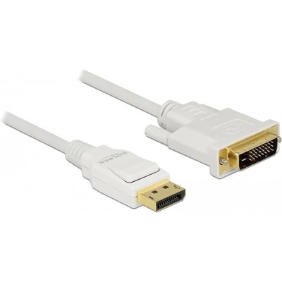 Afbeelding van Premium DisplayPort naar DVI kabel DP 1.2a (4K 30Hz) / wit 2 meter