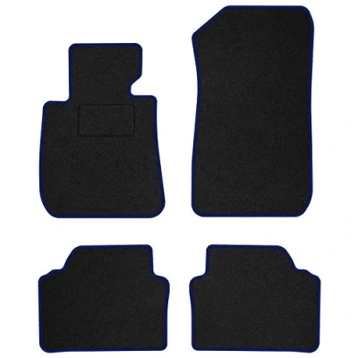 Afbeelding van M MOTOS velours standaard vloermatten auto compatibel met BMW 3 Serie E90 2004 2011 Standard, Geweven, Blauw Ervaar nieuw rijcomfort een vloermattenset voor uw