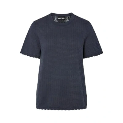 Afbeelding van PIECES Pcscout Ss O Neck Knit Bc, blauw (ombre blue), S