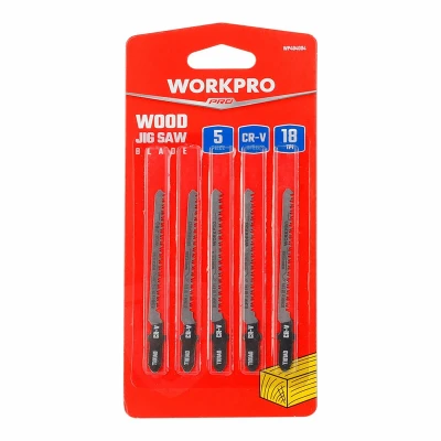 Afbeelding van Zaagblad Workpro T101A0 Decoupeerzaag Hout (5 Stuks)