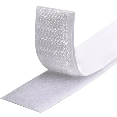 Afbeelding van Zelfklevende banden, 8 m, plakband, Scratch Hook Loop zelfklevend, voor alle soorten installaties, fotolijsten 20 mm (wit)