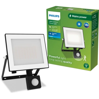Afbeelding van Philips Lois floodlight Zwart 30W Koel wit licht; 5000K Bewegingssensor Verstraler