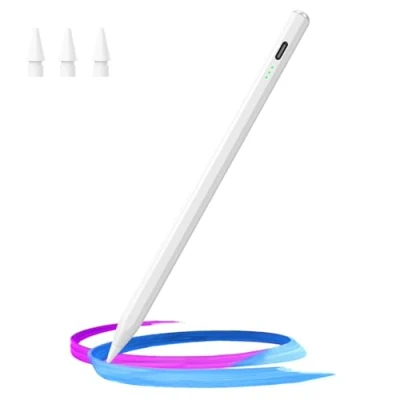Afbeelding van Hastraith Styluspen voor iPad (2018 2025) 13 minuten snel opladen met kantelgevoeligheid en palmafwijzing 11/10/9/8/7/6e generatie, Air 7/6/5/4/3/M3/M2, Pro 13&quot;/12,9&quot;/11&quot;/M4, Mini 7/6/6