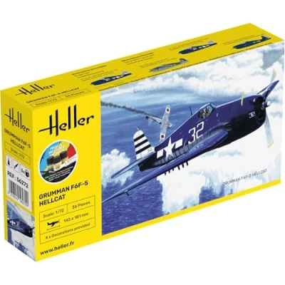 Afbeelding van Heller 1/72 Starter Kit Grumman F6f 5 Hellcathel56272 modelbouwsets, hobbybouwspeelgoed voor kinderen, modelverf en accessoires