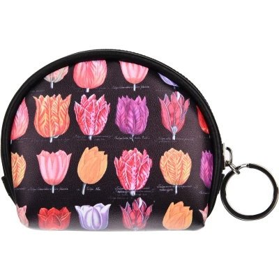 Afbeelding van Portemonnee tulpen zwart klein