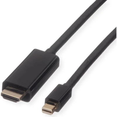 Afbeelding van ROLINE Mini DisplayPort Cable, DP UHDTV, M/M, zwart, 2 m