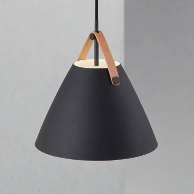 Afbeelding van DFTP by Nordlux Hanglamp Strap in zwart, Ø 27 cm