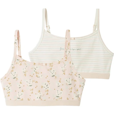 Afbeelding van Vertbaudet Set met 2 topjes voor meisjes flowers