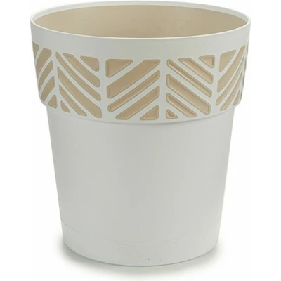 Afbeelding van Zelfwaterende bloempot Stefanplast Orfeo Wit Plastic 25 x cm (6 Stuks)
